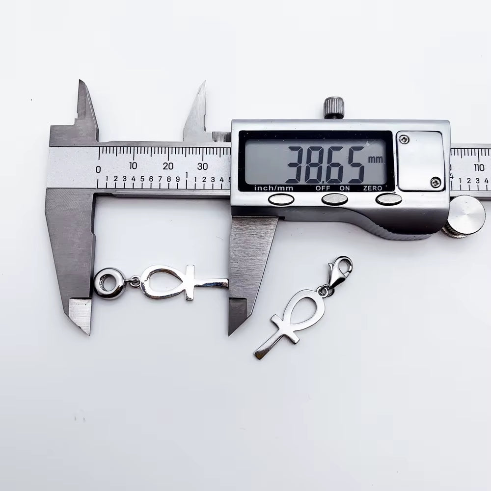 Cross of Life Ankh Charm Egypt Club Jewelry Vintage Gift in 925 Sterling Silver