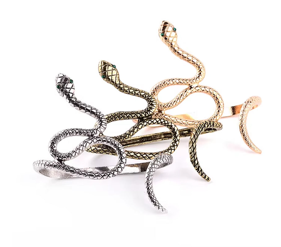Fashion Vintage Charm Snake Shape Hand Palm Bracelet Bangle Cuff Ring Women Jewelry Gift Drop Shipping