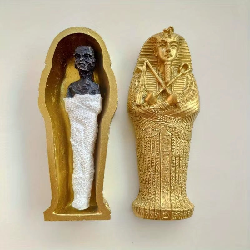 Ancient Egyptian Egypt Coffin with Mummy Figurine Resin Craft Art Decor Collectiblehome Decor Miniature Craft Collectibles