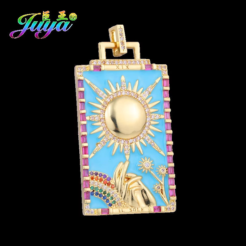 Handicraft Custume Accessories Greek Gods Evil Eye Crescent Moon Star Enamel Charms for DIY Pendant Collar Jewelry Making