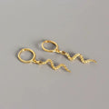 Hoop Earrings for Women Men Snake Animal Gold Silver Color Ear Jewelry Gifts