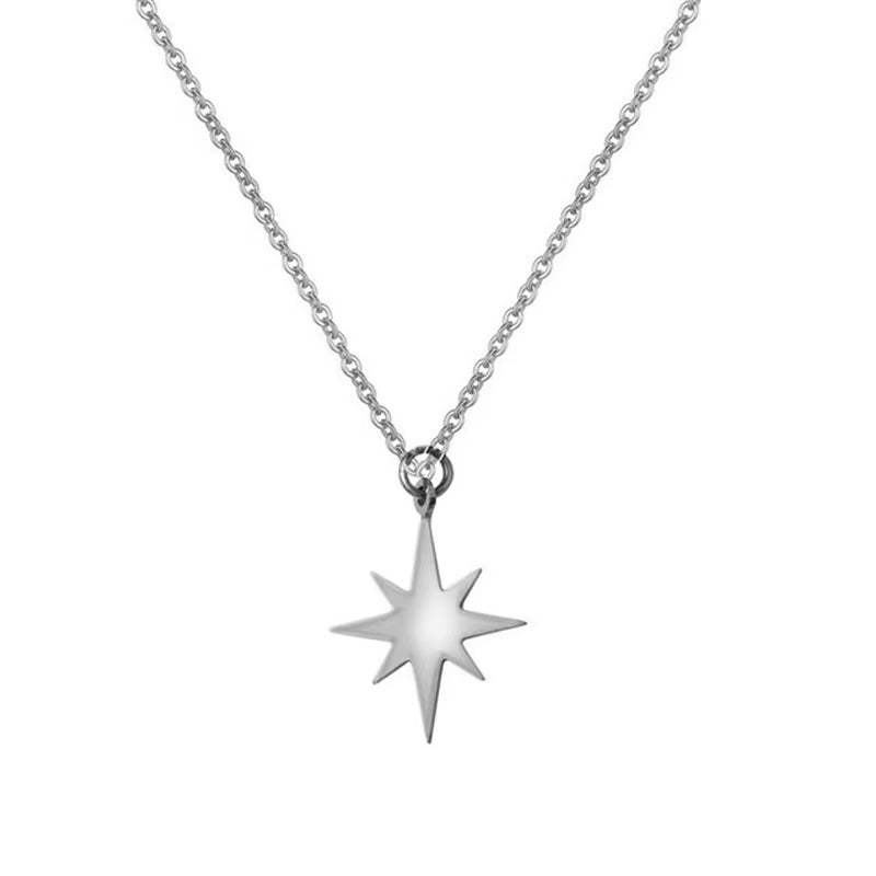 316 L Stainless Steel Necklace for Women Gold Plated Star Pendant Clavicle Necklaces Fahion Jewelry Valentine'S Day Gift
