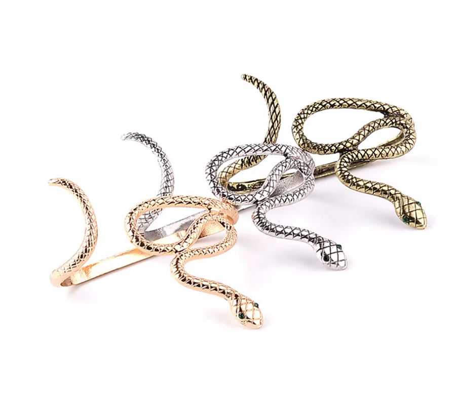 Fashion Vintage Charm Snake Shape Hand Palm Bracelet Bangle Cuff Ring Women Jewelry Gift Drop Shipping