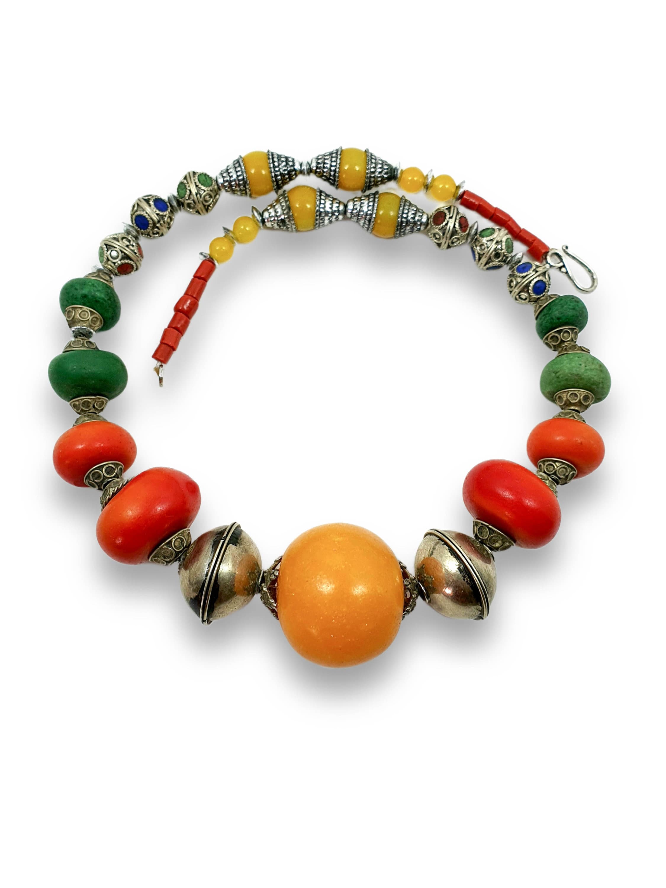 Moroccan Berber Necklace, Tribal Antique Jewelry, Ethnic Bohemian Gift