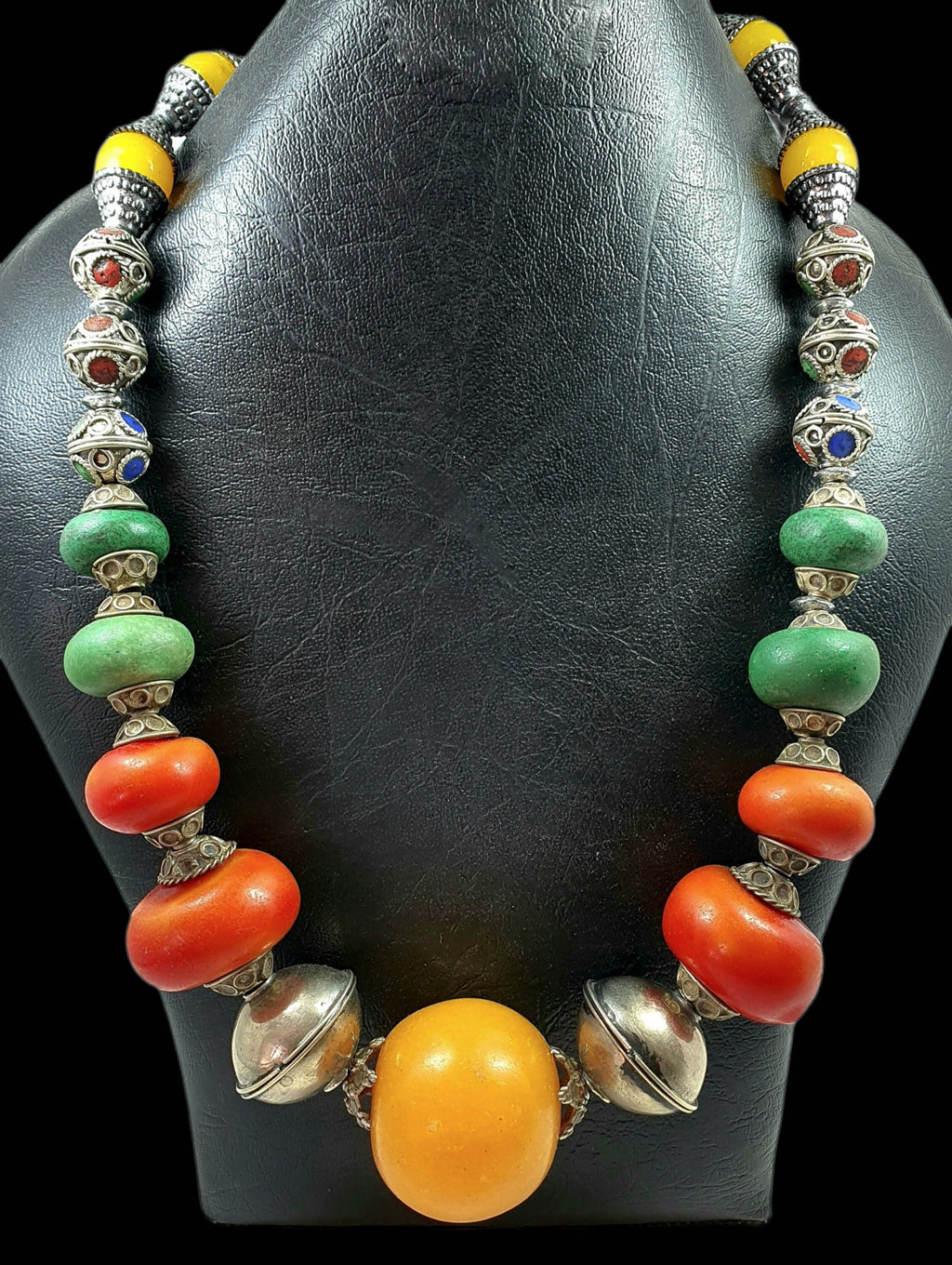 Moroccan Berber Necklace, Tribal Antique Jewelry, Ethnic Bohemian Gift